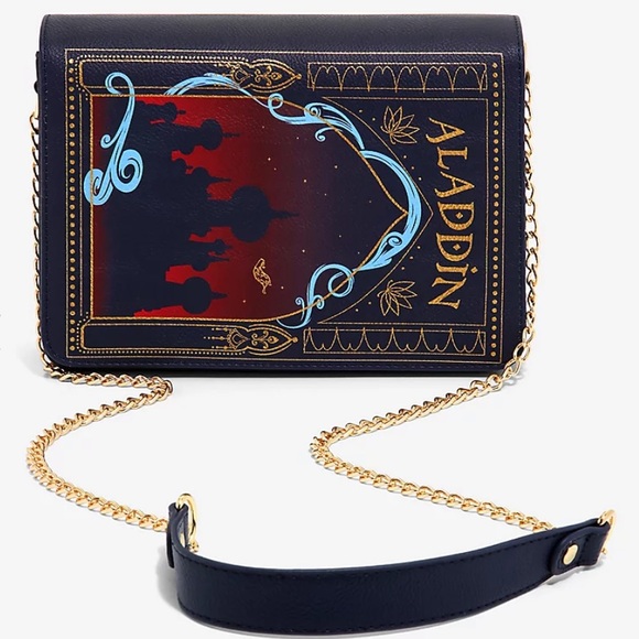 RARE Loungefly Bag Disney Aladdin Book Crossbody Bag - Picture 2 of 4